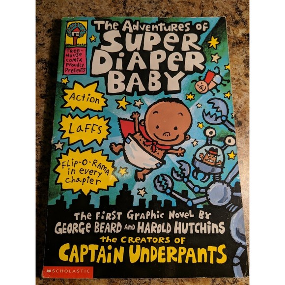 The Adventures of Super Diaper Baby - Paperback By George Beard - VERY GOOD - Picture 1 of 3
